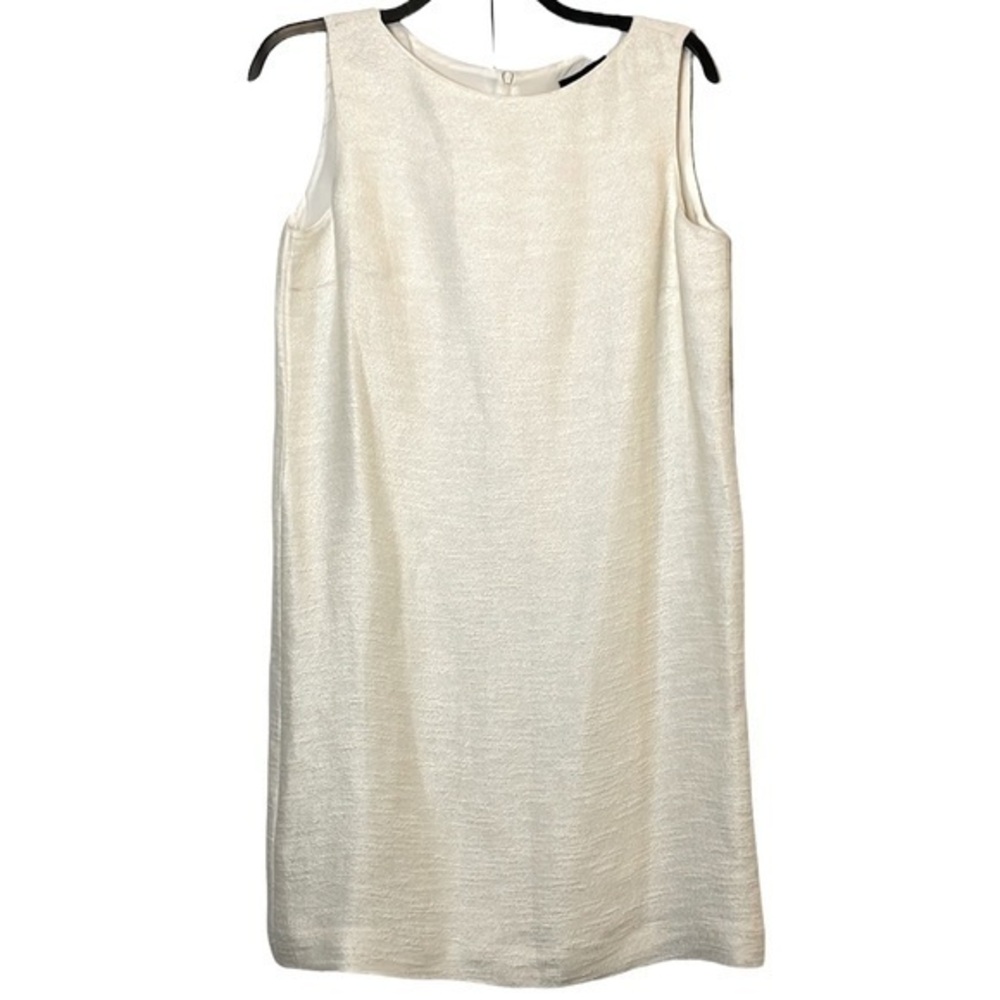 Piazza Sempione Fully Lined Cream Sheath Dress, Size 12